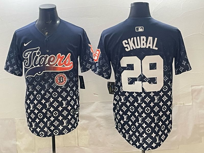 Men 2026 Detroit Tigers #29 Skubal Blue Game Nike MLB Jersey 06->detroit tigers->MLB Jersey